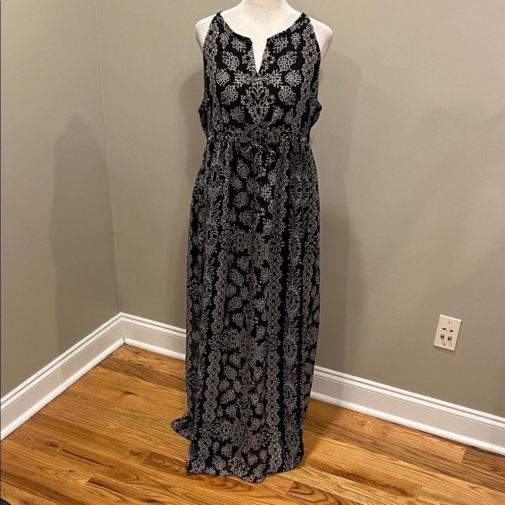 Liz Lange For Target Maternity Maxi Dress Black Beige